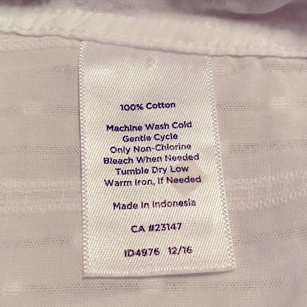 Talbots White Clip Dot Button Down Top, XS - Picture 6 of 8